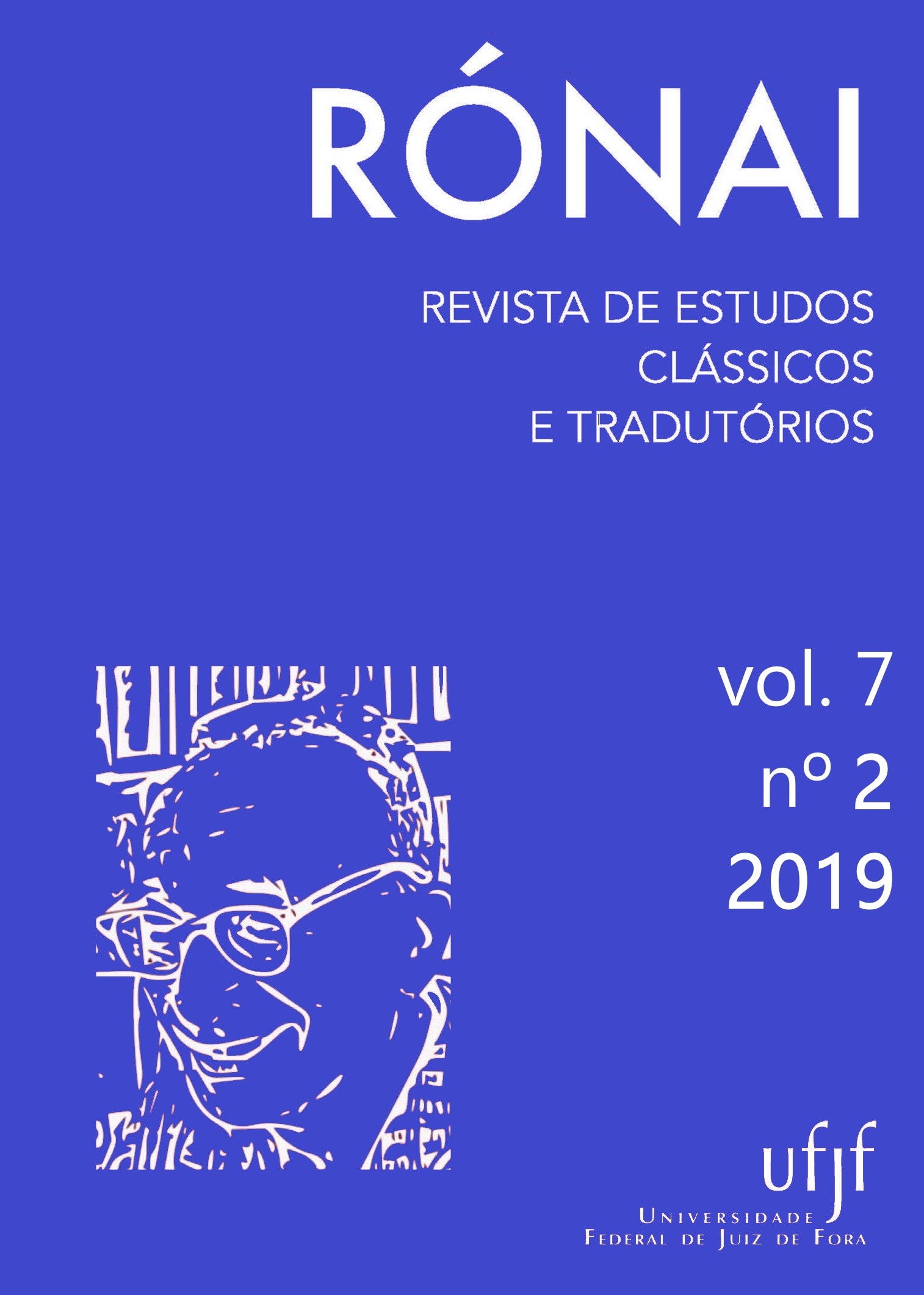 Capa do volume 7, número 2, do ano de 2019 da revista Rónai - Revista de Estudos Clássicos e Tradutórios