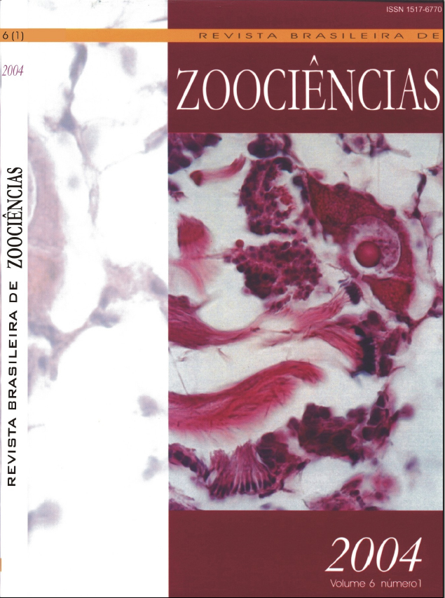 					View Vol. 6 No. 1 (2004): Revista Brasileira de Zoociências
				